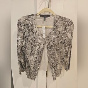 WHBM snake print cardigan  (M)